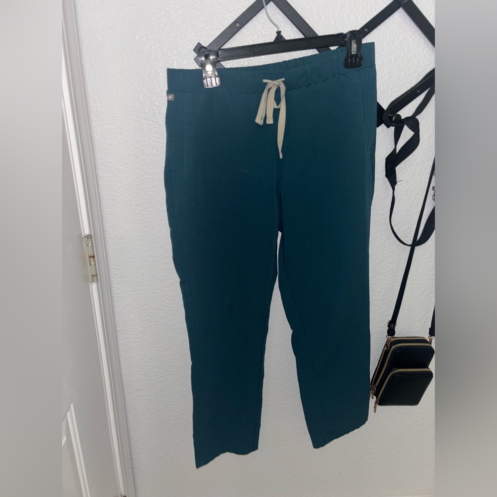 FIGS Technical Collection Teal Scrub Pants Drawstring Medical Women’s Small - Picture 2 of 4
